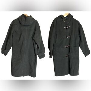 Vintage Nico Dark Green wool blend Duffle Coat with toggle closure Size Small